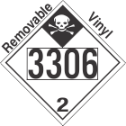 Inhalation Hazard Class 2.3 UN3306 Removable Vinyl DOT Placard