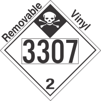 Inhalation Hazard Class 2.3 UN3307 Removable Vinyl DOT Placard