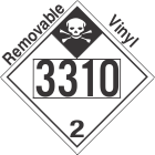 Inhalation Hazard Class 2.3 UN3310 Removable Vinyl DOT Placard