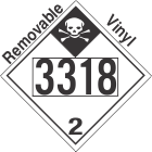 Inhalation Hazard Class 2.3 UN3318 Removable Vinyl DOT Placard