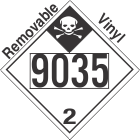Inhalation Hazard Class 2.3 UN9035 Removable Vinyl DOT Placard