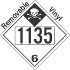 Inhalation Hazard Class 6.1 UN1135 Removable Vinyl DOT Placard