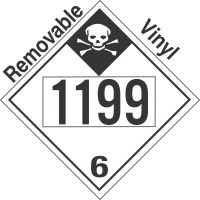 Inhalation Hazard Class 6.1 UN1199 Removable Vinyl DOT Placard