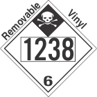 Inhalation Hazard Class 6.1 UN1238 Removable Vinyl DOT Placard