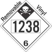 Inhalation Hazard Class 6.1 UN1238 Removable Vinyl DOT Placard