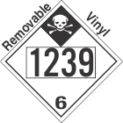 Inhalation Hazard Class 6.1 UN1239 Removable Vinyl DOT Placard