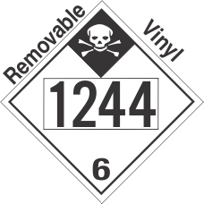Inhalation Hazard Class 6.1 UN1244 Removable Vinyl DOT Placard