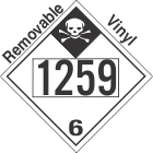 Inhalation Hazard Class 6.1 UN1259 Removable Vinyl DOT Placard