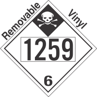 Inhalation Hazard Class 6.1 UN1259 Removable Vinyl DOT Placard