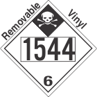 Inhalation Hazard Class 6.1 UN1544 Removable Vinyl DOT Placard
