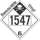 Inhalation Hazard Class 6.1 UN1547 Removable Vinyl DOT Placard
