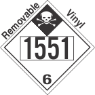 Inhalation Hazard Class 6.1 UN1551 Removable Vinyl DOT Placard