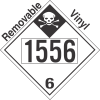 Inhalation Hazard Class 6.1 UN1556 Removable Vinyl DOT Placard