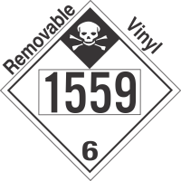 Inhalation Hazard Class 6.1 UN1559 Removable Vinyl DOT Placard