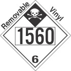 Inhalation Hazard Class 6.1 UN1560 Removable Vinyl DOT Placard