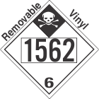 Inhalation Hazard Class 6.1 UN1562 Removable Vinyl DOT Placard