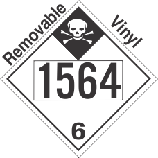 Inhalation Hazard Class 6.1 UN1564 Removable Vinyl DOT Placard
