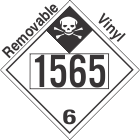 Inhalation Hazard Class 6.1 UN1565 Removable Vinyl DOT Placard