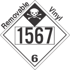 Inhalation Hazard Class 6.1 UN1567 Removable Vinyl DOT Placard