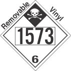 Inhalation Hazard Class 6.1 UN1573 Removable Vinyl DOT Placard