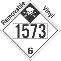 Inhalation Hazard Class 6.1 UN1573 Removable Vinyl DOT Placard