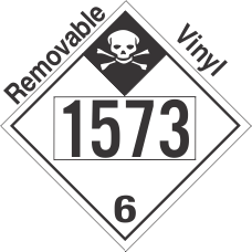 Inhalation Hazard Class 6.1 UN1573 Removable Vinyl DOT Placard
