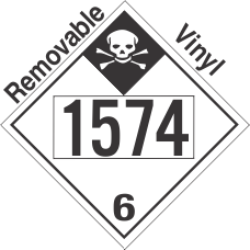 Inhalation Hazard Class 6.1 UN1574 Removable Vinyl DOT Placard