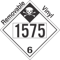 Inhalation Hazard Class 6.1 UN1575 Removable Vinyl DOT Placard