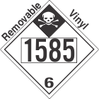 Inhalation Hazard Class 6.1 UN1585 Removable Vinyl DOT Placard