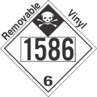 Inhalation Hazard Class 6.1 UN1586 Removable Vinyl DOT Placard