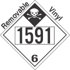 Inhalation Hazard Class 6.1 UN1591 Removable Vinyl DOT Placard