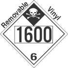 Inhalation Hazard Class 6.1 UN1600 Removable Vinyl DOT Placard