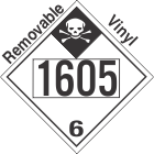 Inhalation Hazard Class 6.1 UN1605 Removable Vinyl DOT Placard