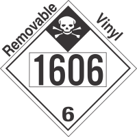 Inhalation Hazard Class 6.1 UN1606 Removable Vinyl DOT Placard