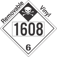 Inhalation Hazard Class 6.1 UN1608 Removable Vinyl DOT Placard