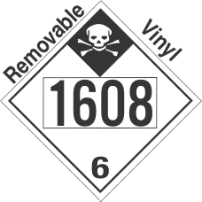 Inhalation Hazard Class 6.1 UN1608 Removable Vinyl DOT Placard