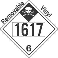 Inhalation Hazard Class 6.1 UN1617 Removable Vinyl DOT Placard