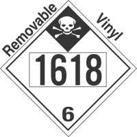 Inhalation Hazard Class 6.1 UN1618 Removable Vinyl DOT Placard