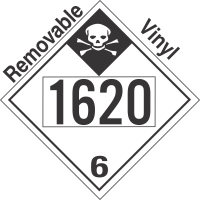 Inhalation Hazard Class 6.1 UN1620 Removable Vinyl DOT Placard