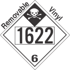 Inhalation Hazard Class 6.1 UN1622 Removable Vinyl DOT Placard