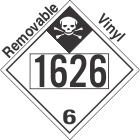 Inhalation Hazard Class 6.1 UN1626 Removable Vinyl DOT Placard