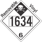 Inhalation Hazard Class 6.1 UN1634 Removable Vinyl DOT Placard