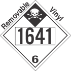 Inhalation Hazard Class 6.1 UN1641 Removable Vinyl DOT Placard