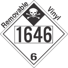 Inhalation Hazard Class 6.1 UN1646 Removable Vinyl DOT Placard