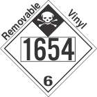 Inhalation Hazard Class 6.1 UN1654 Removable Vinyl DOT Placard