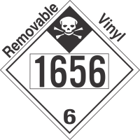 Inhalation Hazard Class 6.1 UN1656 Removable Vinyl DOT Placard