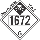 Inhalation Hazard Class 6.1 UN1672 Removable Vinyl DOT Placard