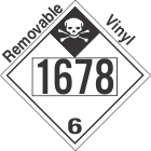 Inhalation Hazard Class 6.1 UN1678 Removable Vinyl DOT Placard