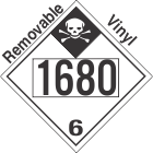 Inhalation Hazard Class 6.1 UN1680 Removable Vinyl DOT Placard