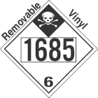 Inhalation Hazard Class 6.1 UN1685 Removable Vinyl DOT Placard